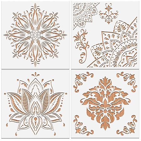 MAGICLULU 12er Set Weihnachts-Kuchenschablonen - Wiederverwendbare Tortendeko Mit Weihnachtsmotiven