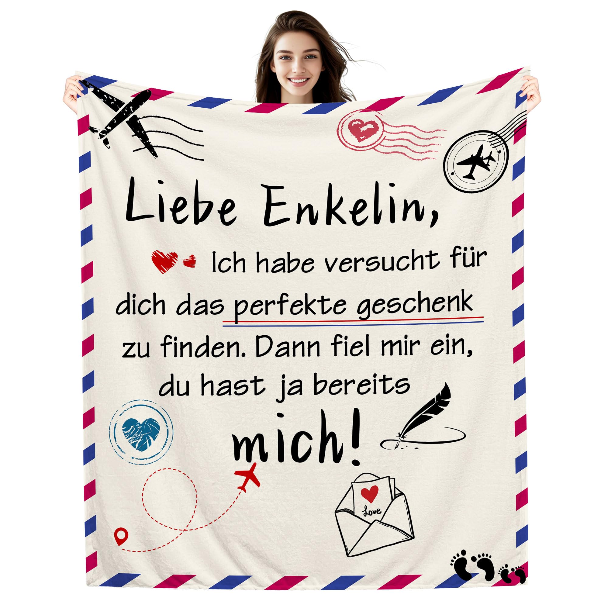 Amorea Enkelin Decke Ich Habe versucht Finden Dann fiel Mir EIN du hast ja bereits Mich Decke für die Enkelin von Oma Opa Geburtstag Abschlussfeier