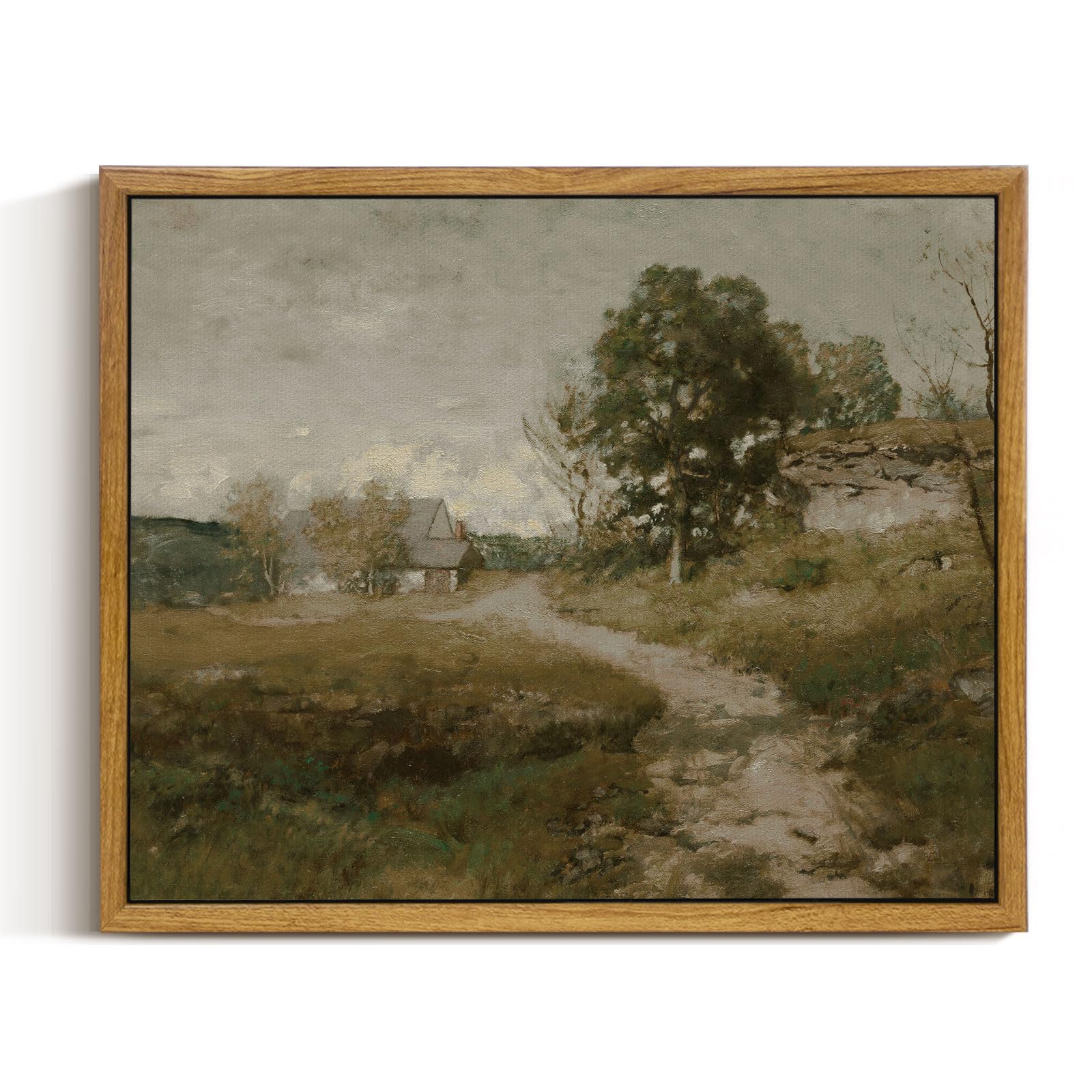 InSimSea Framed Canvas Wall Art, Meadow with Flowers Painting, Landscape for Living Room, Bedroom, Home, Bathroom Decor, 8x10 — view 59