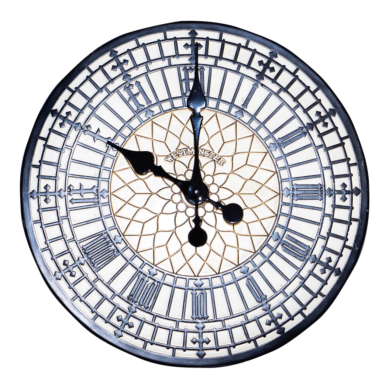 Big Ben Design Wall Clock - 12” Battery Powered Weather Resistant Indoor or Outdoor Round Hand Painted Polyresin Clock for Garden Walls, Fence, Summer House, Shed, Conservatory – 30cm Diameter-image-8