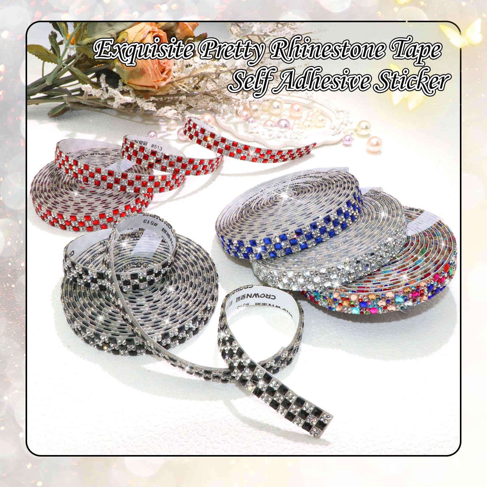 Grevosea Lot De 4 Rouleaux De Ruban Adhésif Décoratif Effet Miroir