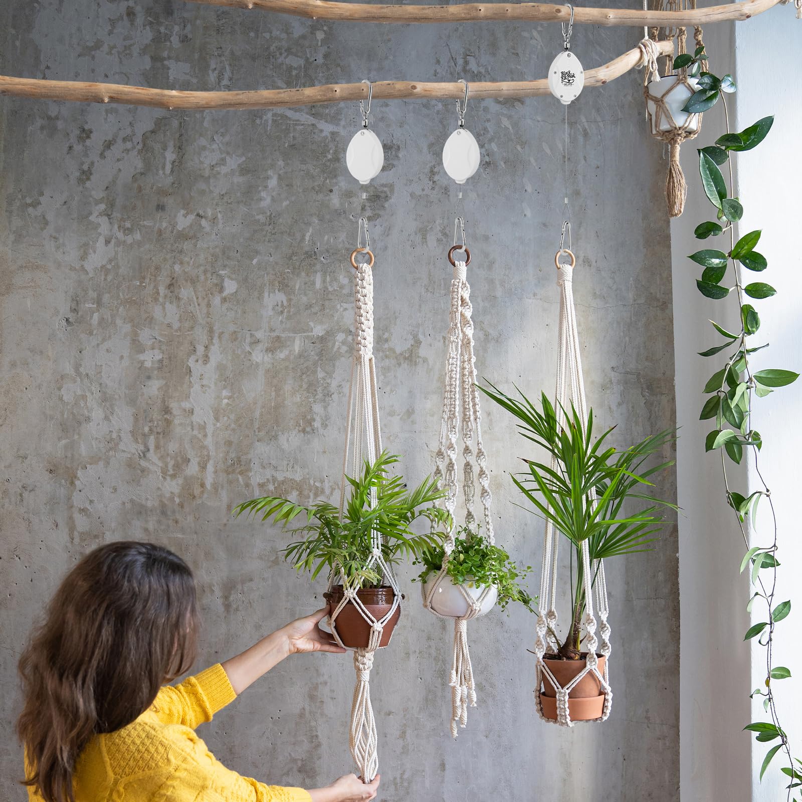 hanging planter crochet Crochet multicolor hanging plant – Blu&Olive
