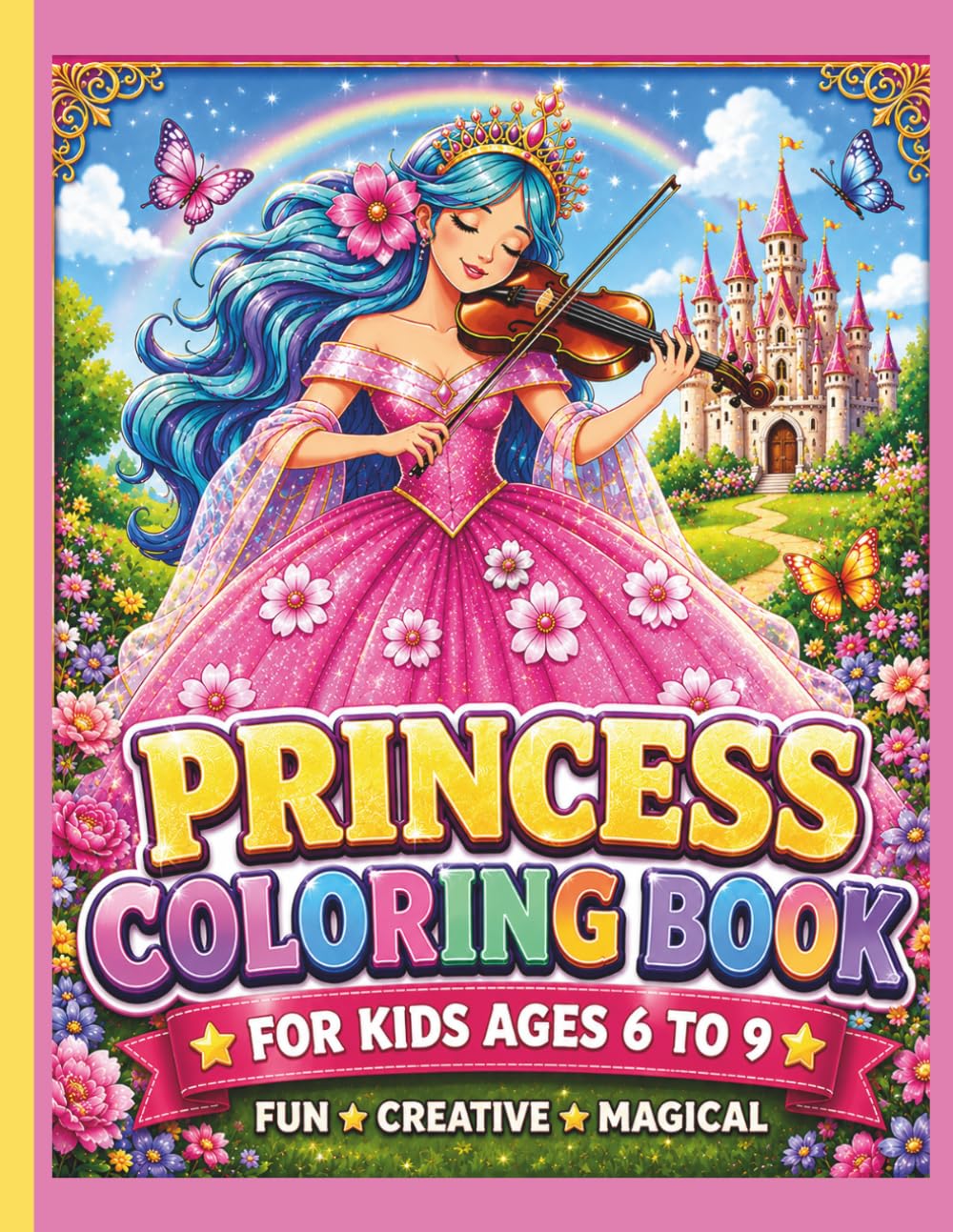 PRINCESS COLORING BOOK FOR KIDS AGES 6 TO 9: FUN, CREATIVE AND MAGICAL