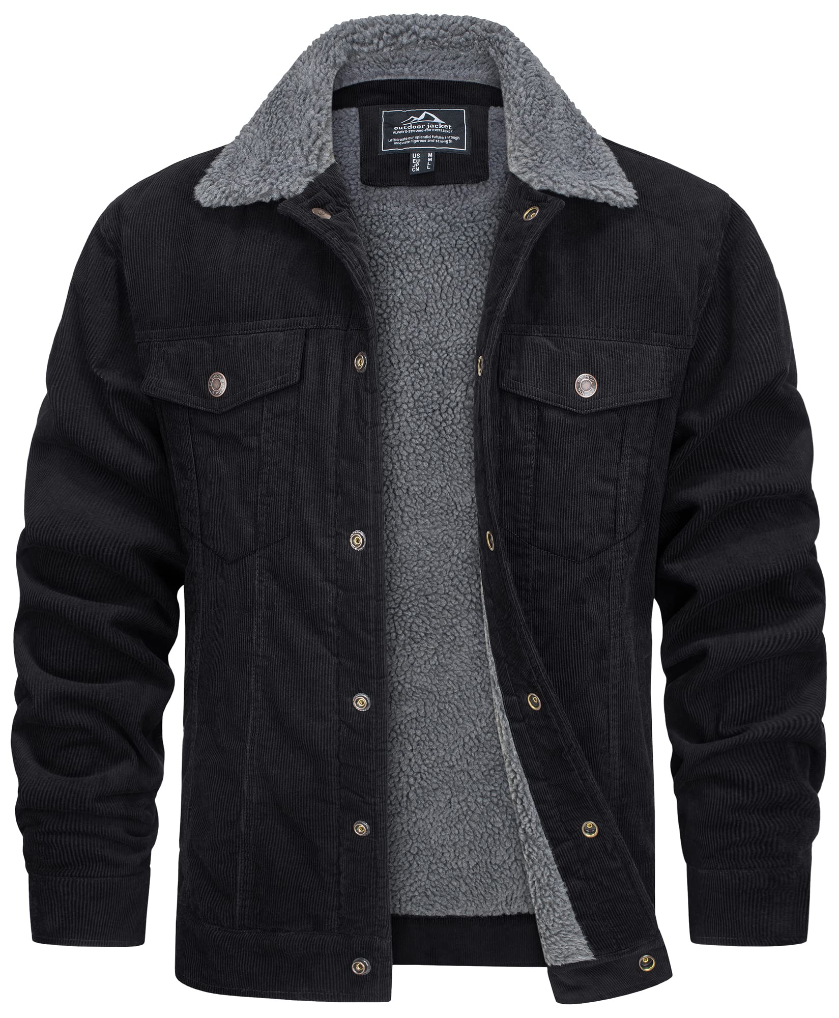 Corduroy Sherpa Lined Jacket for Men