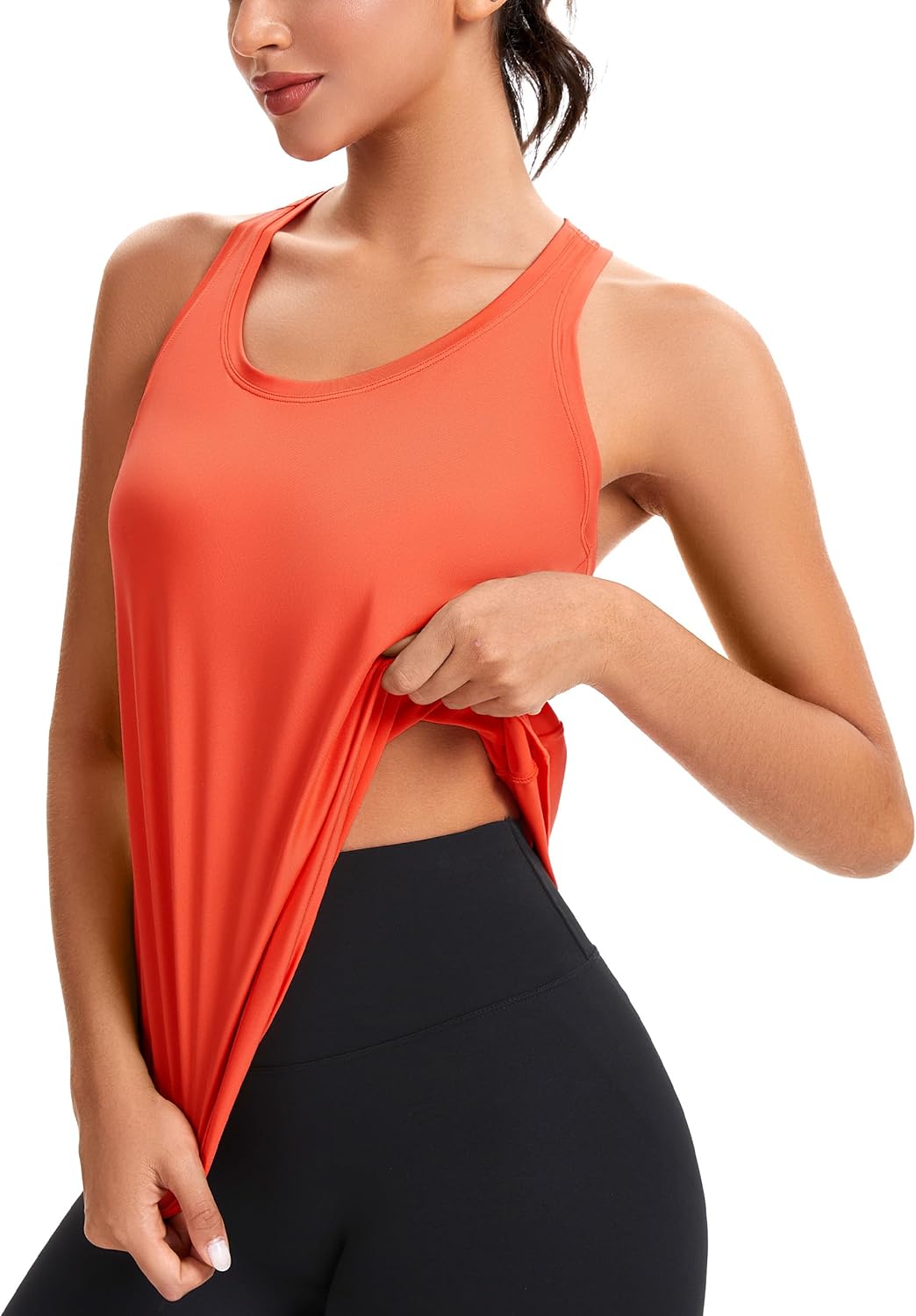 MathCat Women's Workout Tank Tops Racerback Sleeveless Tops Loose Fit Yoga Shirts Athletic Running Tank Top for Women - Image 4