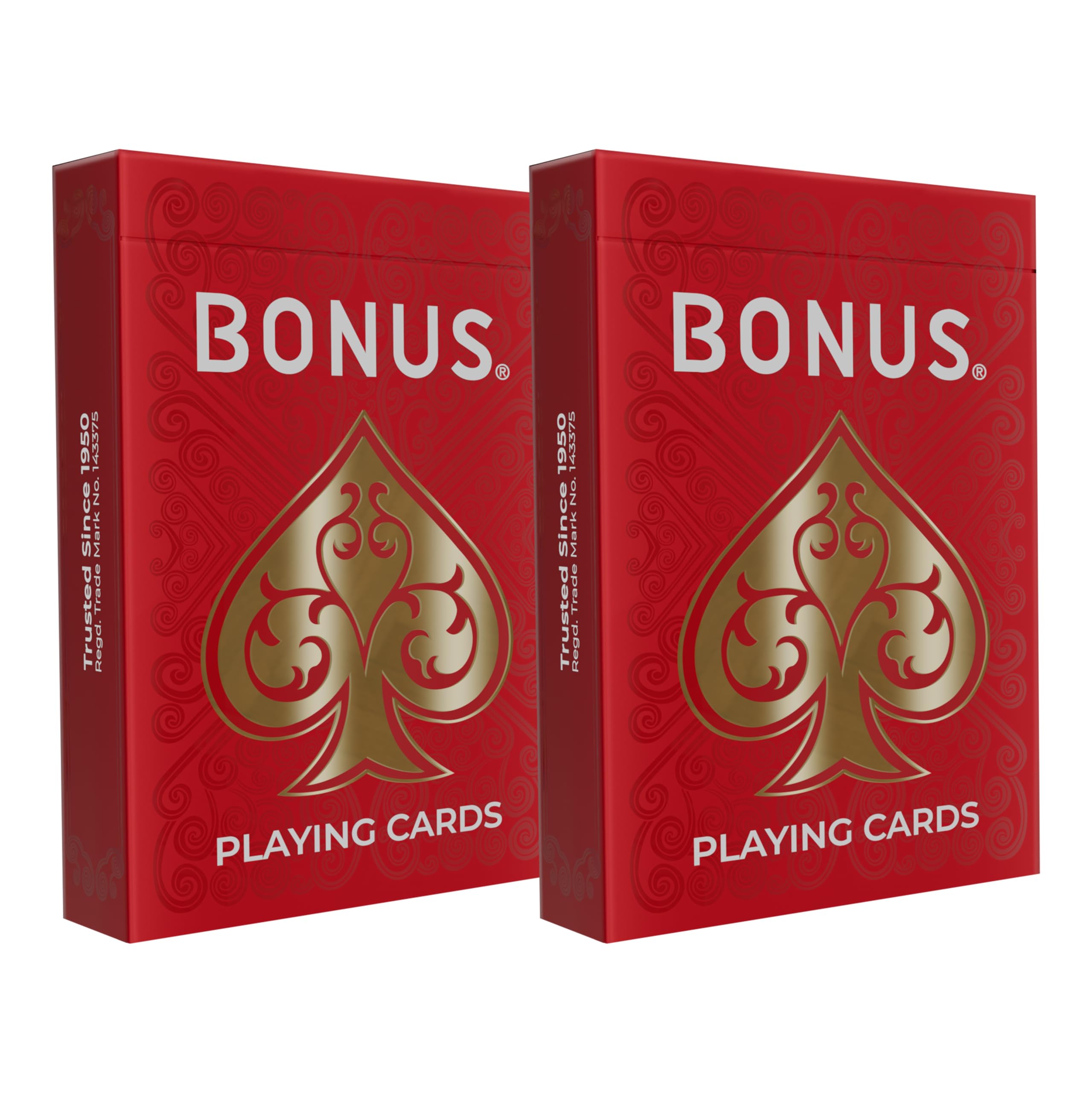 Bonus Playing Cards Twin Pack, Red, Paper, Standard, Pack of 2, Classic Card Games, for All-image-33