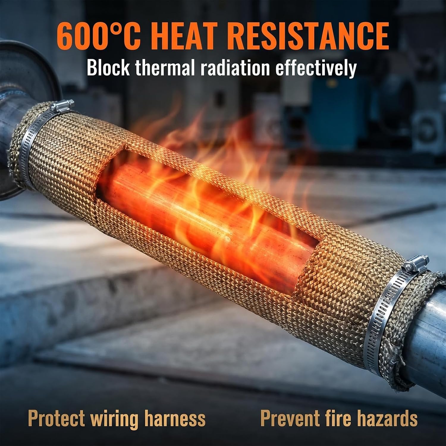 Diesel Heater Exhaust Sleeve, Heat Shield Sleeve, Heat Sleeve Automotive for Exhaust Pipe, Compatible with Chinese Parking Heaters