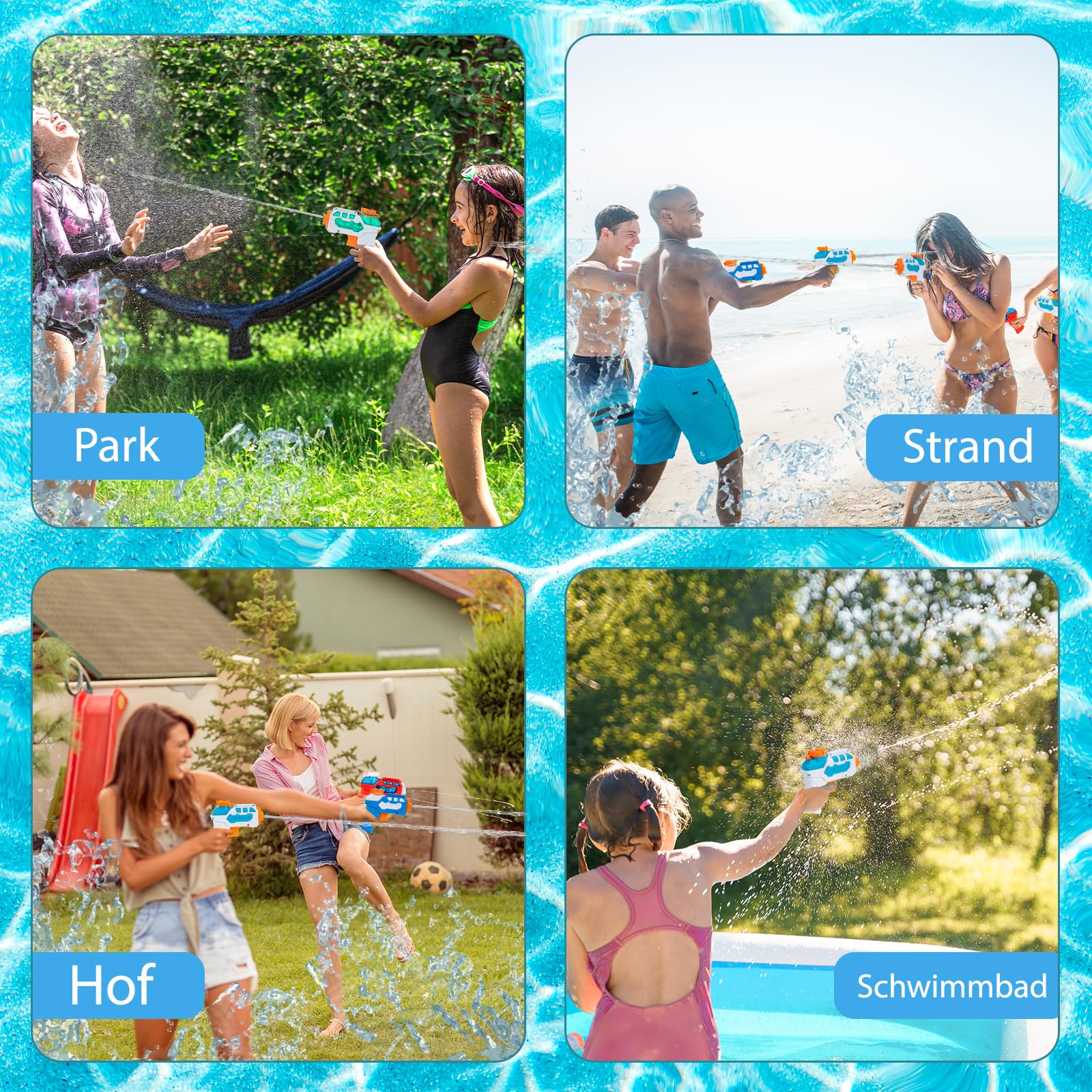 Confezione da 8 pistole ad acqua per bambini, piccole mini pistole ad acqua Super | Pistola a spruzzo ad acqua, giocattolo per esterni, estate, piscina, spiaggia, per ragazzi e ragazze