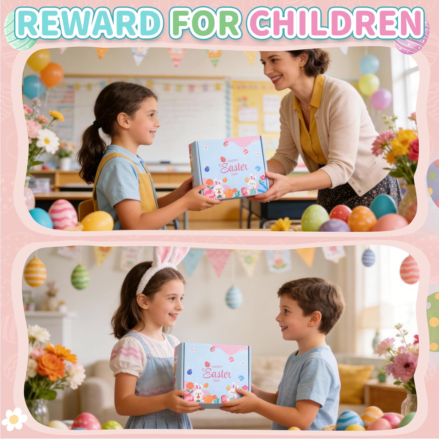 Easter Bunny Figurines Set, 28PCS Realistic Fluffy Crouching Rabbits - Easter Basket Stuffers, Spring Home Table Decor, Easter Gifts for Kids & Adults - Image 7