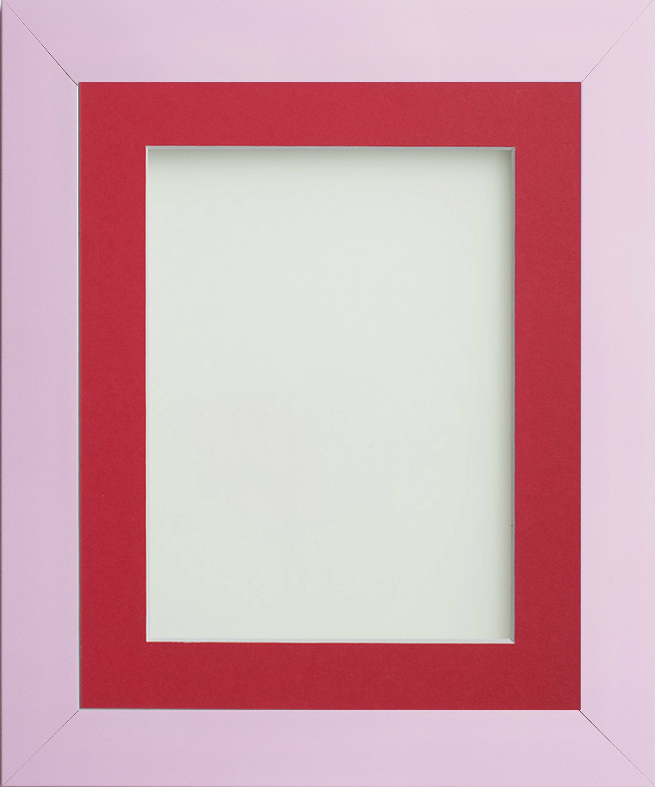 Frame Company Candy Range Peony Picture Photo Frames with Red Mount, 24x18 for 18x12 *Choice of Sizes and Colours* Fitted with Perspex