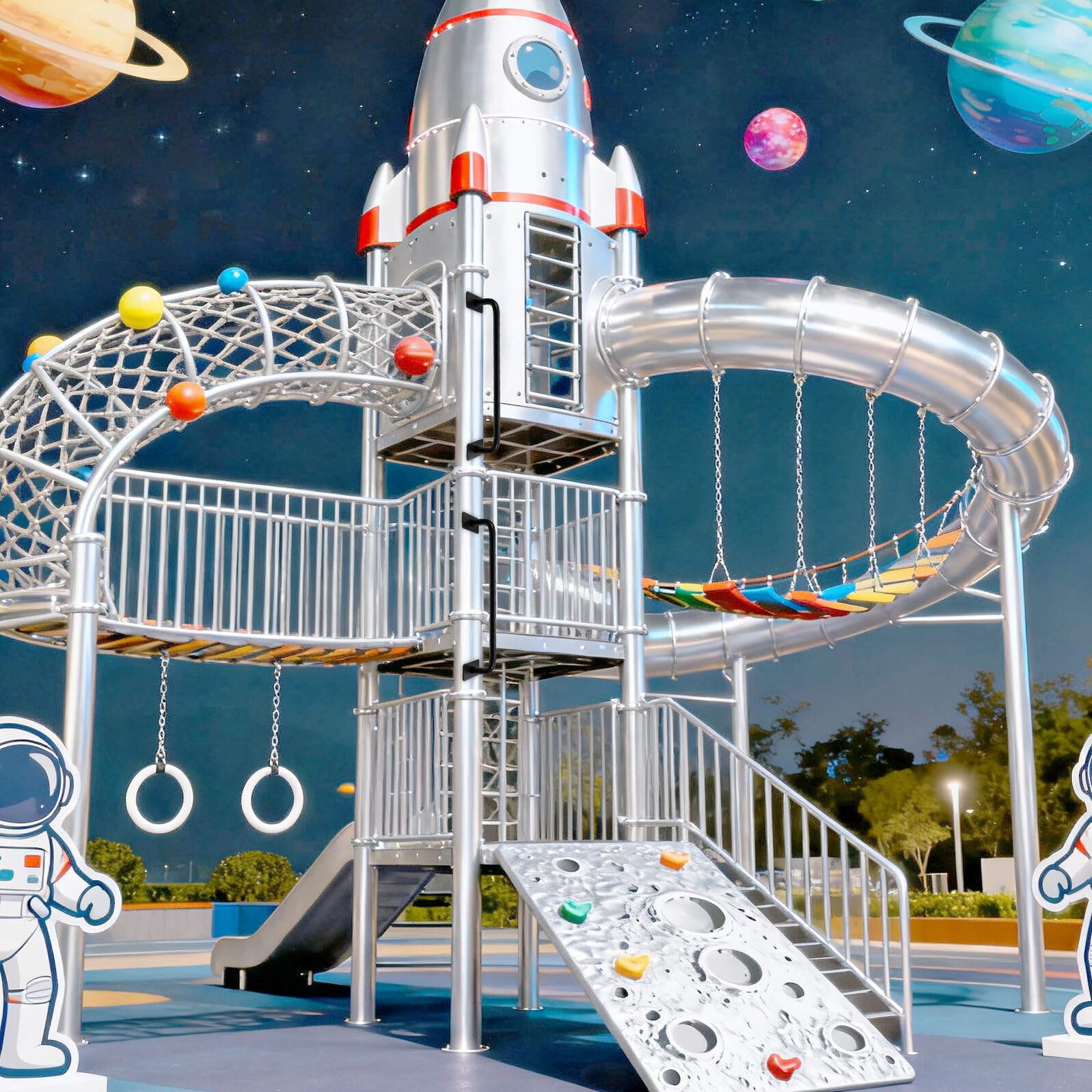 BESPORTBLE Maniglie di Sicurezza per Parco Giochi in Metallo Antiscivolo Resistenti alle Intemperie, Set da 2 per Arrampicata e Attrezzature da Gioco Outdoor