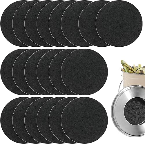 Filtro de contenedor de compost, 20 filtros de carbón de 6.7 pulgadas, filtros de carbón de abono de repuesto para cubo de abono