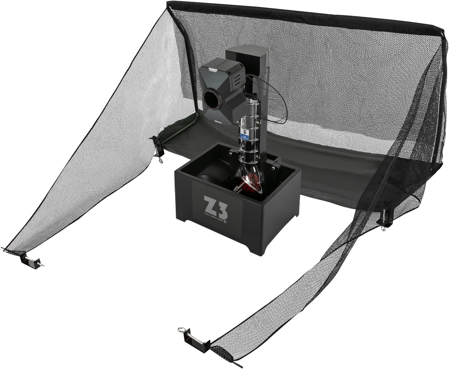 Table Tennis Robot Ping Pong Ball Machine, 10 Programmable Modes Wireless Remote Control Ping Pong Machin, Dual Wheel Auto Feeder with 100 Balls & Net for Training