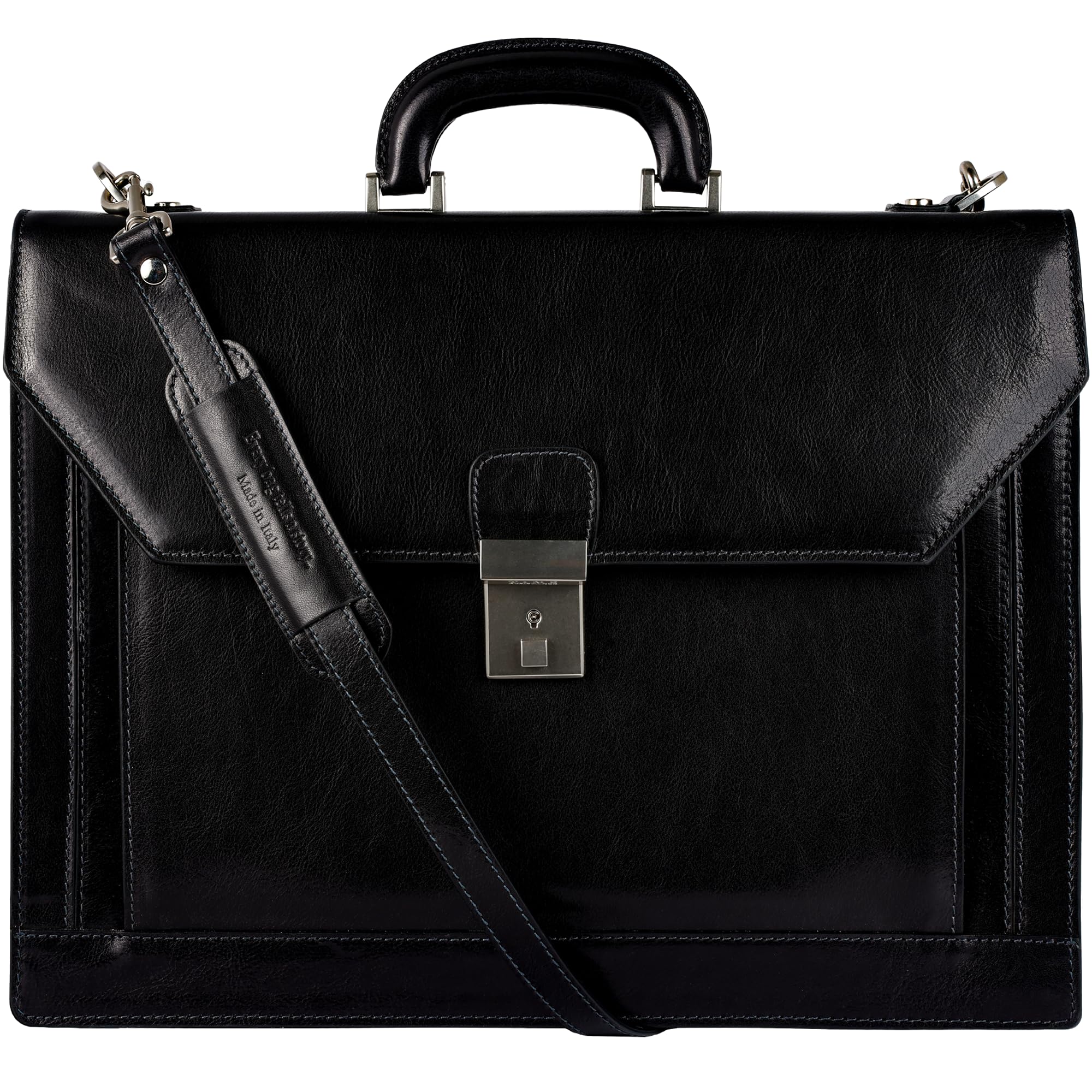 Leather Briefcase - Italian Handmade Laptop Bag - Work Bag for Men and Women - Attache - Computer Bag