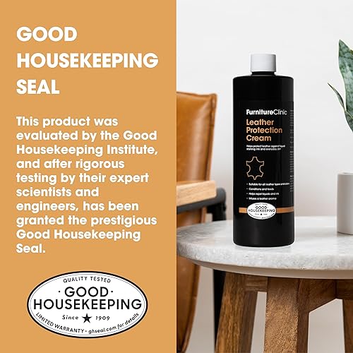 Miniatura 5 de FurnitureClinic Crema de protección de cuero  Acondicionador y protector de cuero para asientos de automóvil muebles de cuero zapatos y más 17 onzas