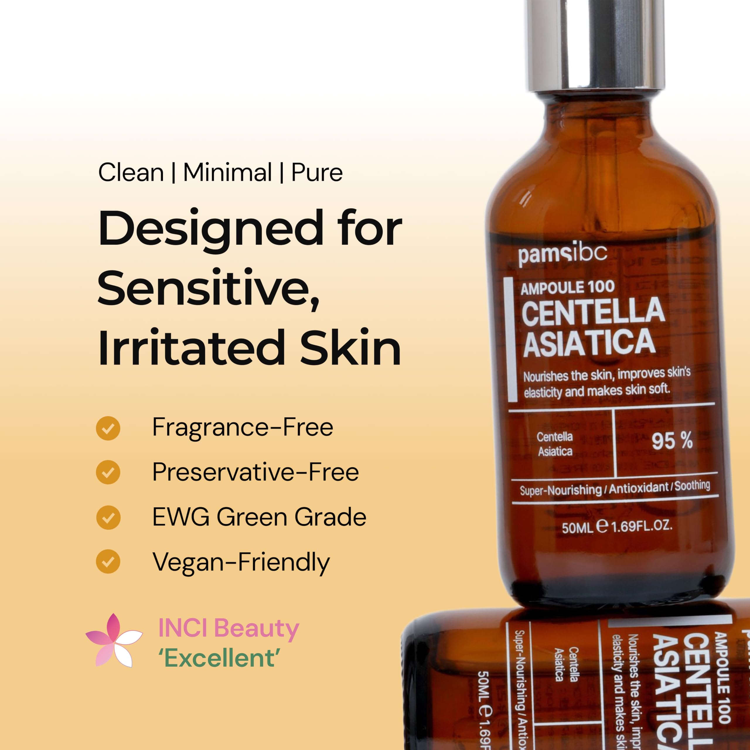 Ampoule 100 Centella Asiatica Serum, 95% Cica, Fragrance-Free