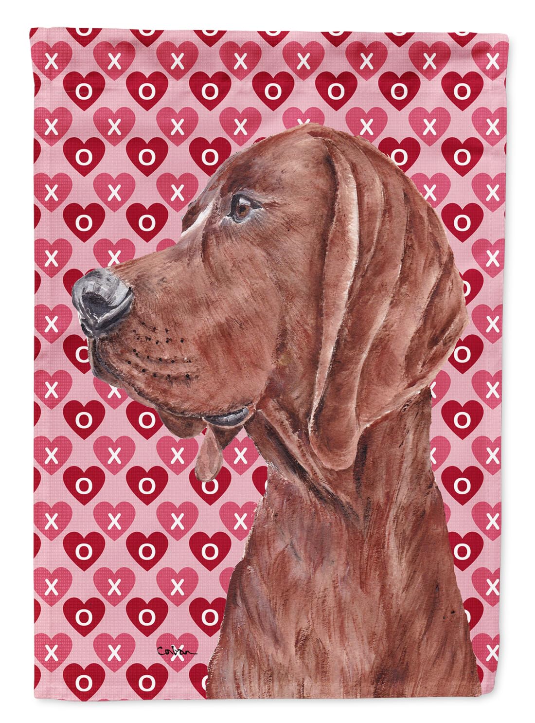 Drapeau Redbone Coonhound cœurs et Amour pour célébrer votre fidèle compagnon