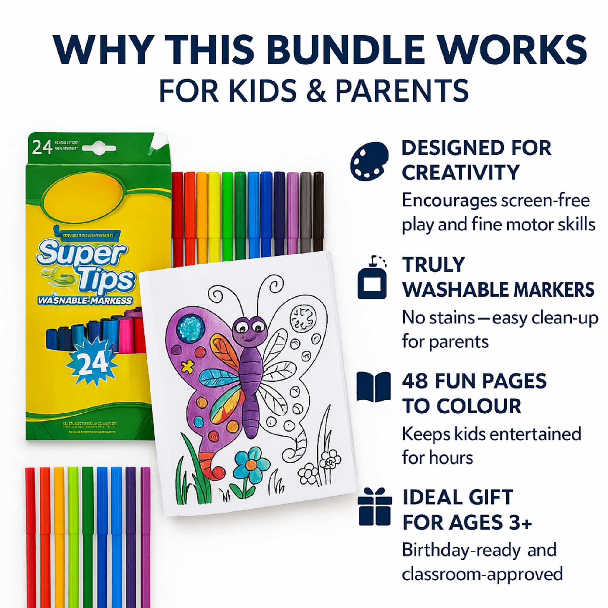 Lavarion Crayola Colouring Set Crayola SuperTips Washable Markers