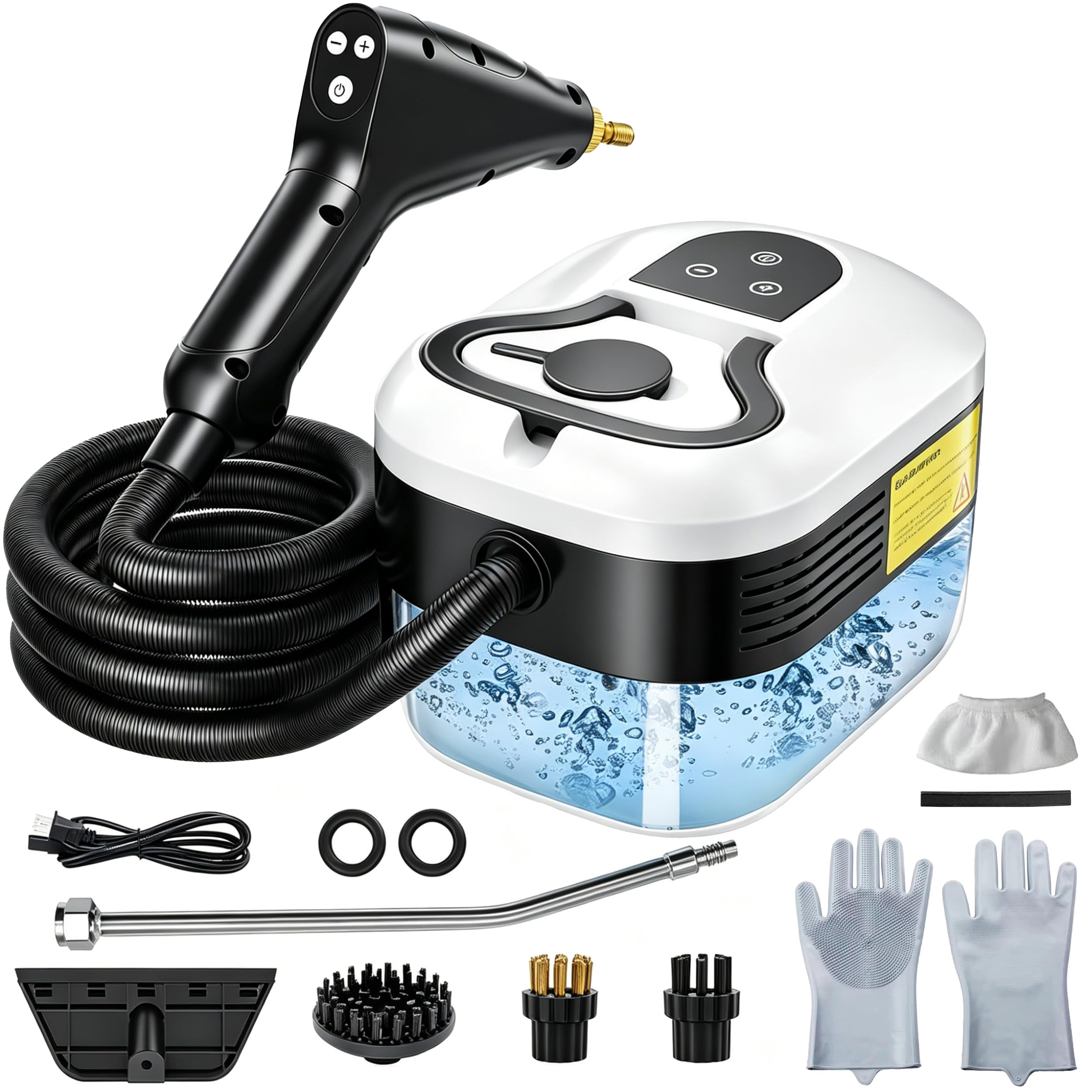 2500W Handheld Steam Cleaners, 4.5BAR Portable Steam Cleaner Handheld 6 Speeds, 1.2L Steamer Cleaning Machine High Temperature Pressurized with 11 Accessories for Kitchen Home Furniture Car Cleaning