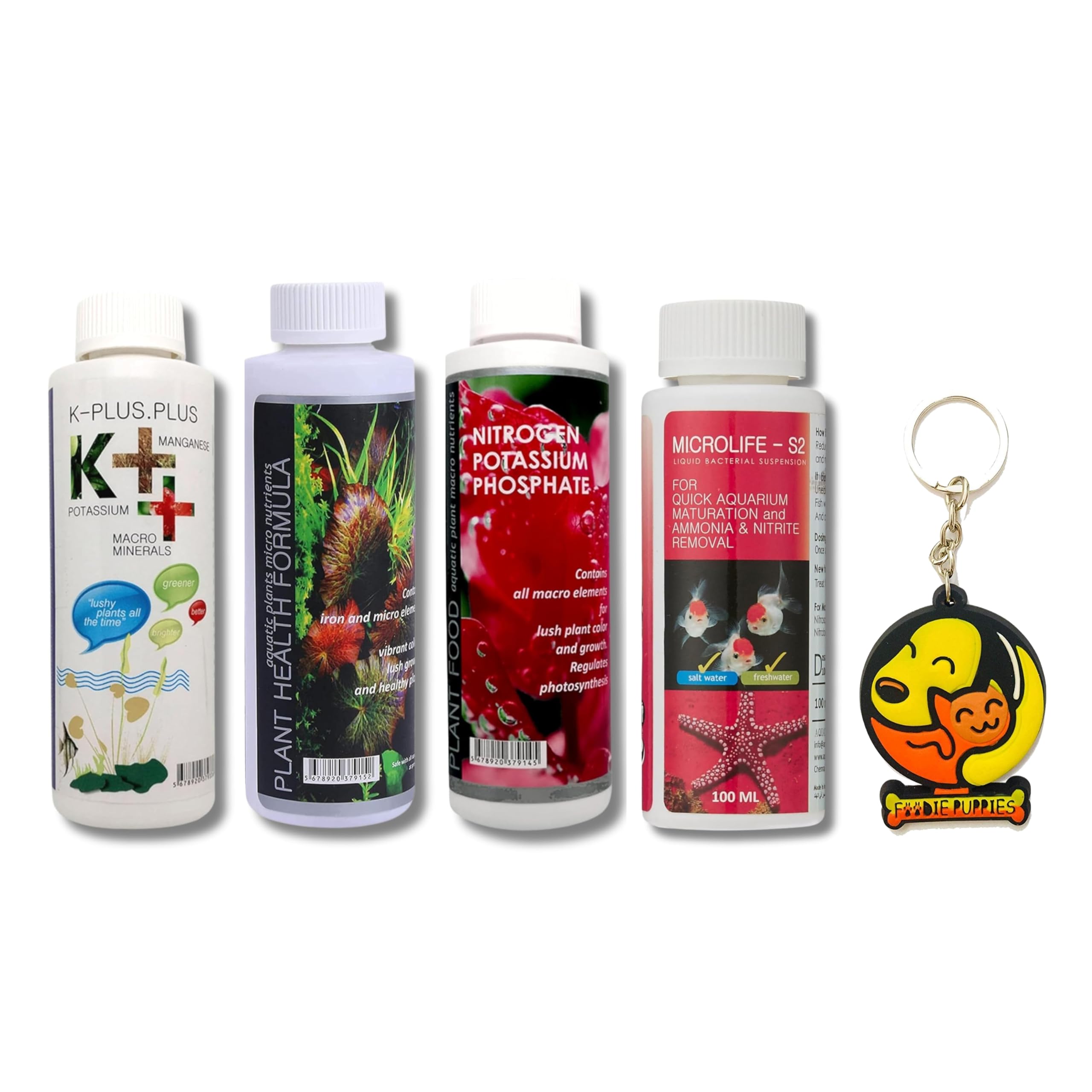 Foodie Puppies Aquatic Remedies 4 Combo Pack Plant Fertilizer - (Plant Food + Health Formula - (120ml), Microlife S2, K++ (100ml)) for Aquarium Medicine with Free Key Ring (B0CPYBKCHK) Amazon Price History, Amazon Price Tracker