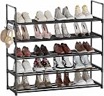 Shoe Rack, 5 Tier Shoe Organizer, Metal Shoe Rack for Closet, Shoe Storage for Front Door Entrance, Closet & Entryway, Easy to Assemble
