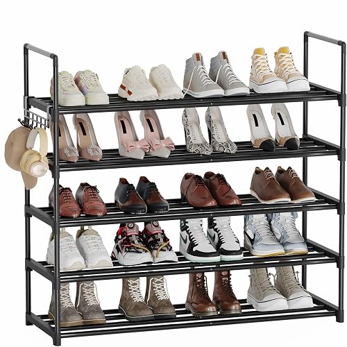 Shoe Rack - 5-Tier Shoe Organizer, Sturdy Shoe Storage Shelf,