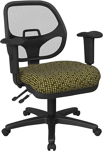 Miniatura 22 de Office Star ProGrid - Silla de oficina ergonómica ajustable con soporte lumbar integrado y brazos acolchados, color negro icono Negro (Icon