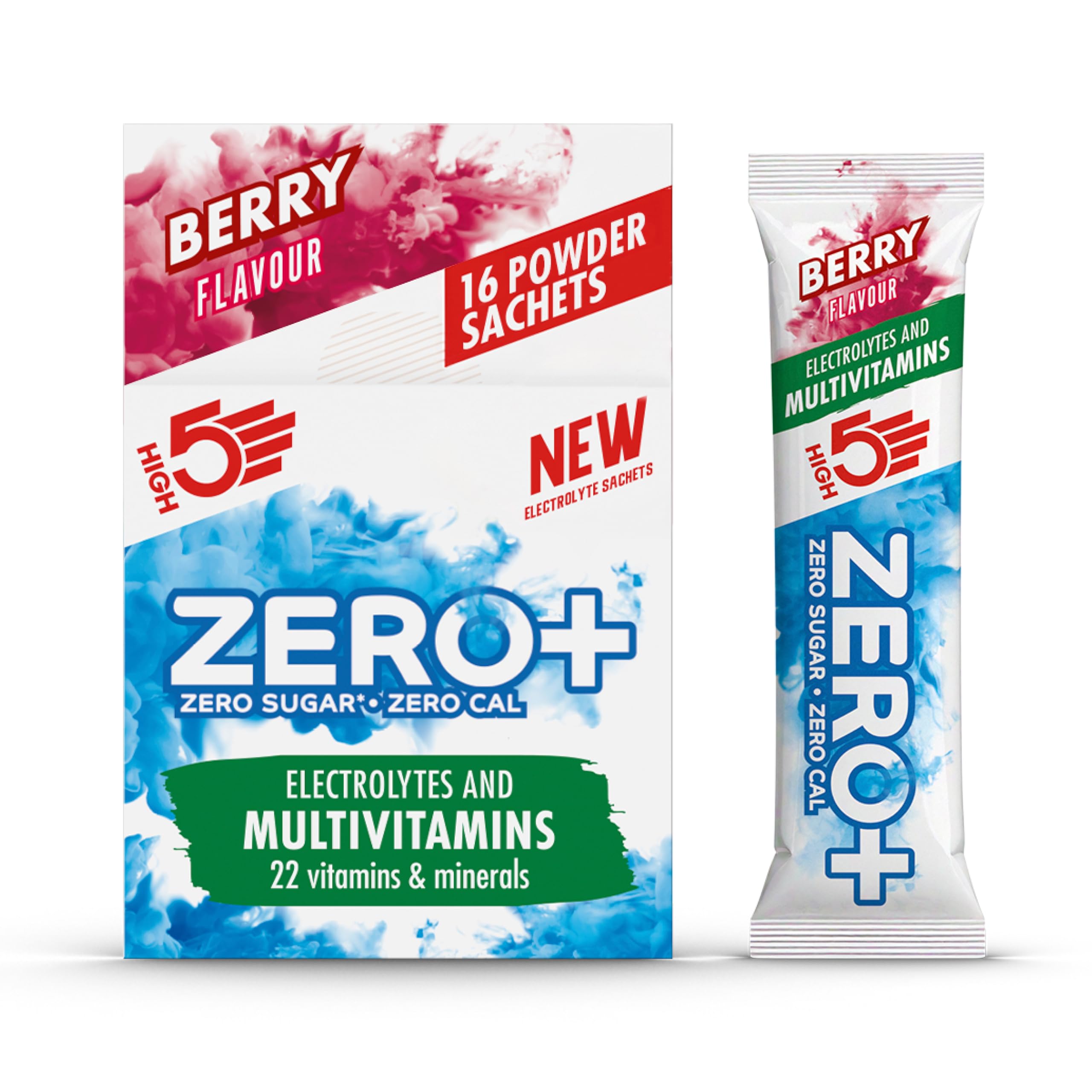 High5 Zero+ Electrolytes And Vitamins Berry 16 Sachets