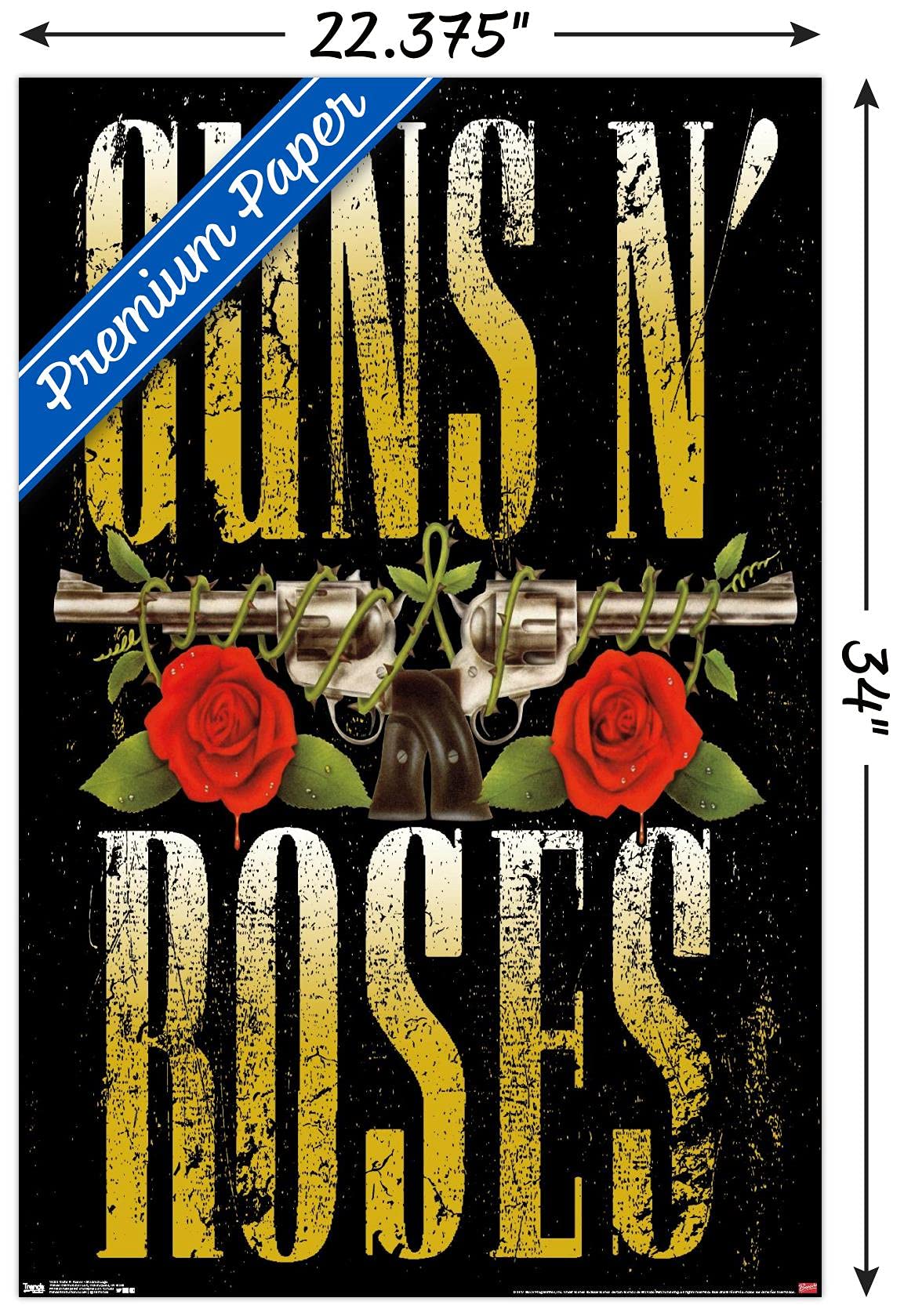 Amazon.com: Guns N' Roses - Stacked Logo Wall Poster, 34L