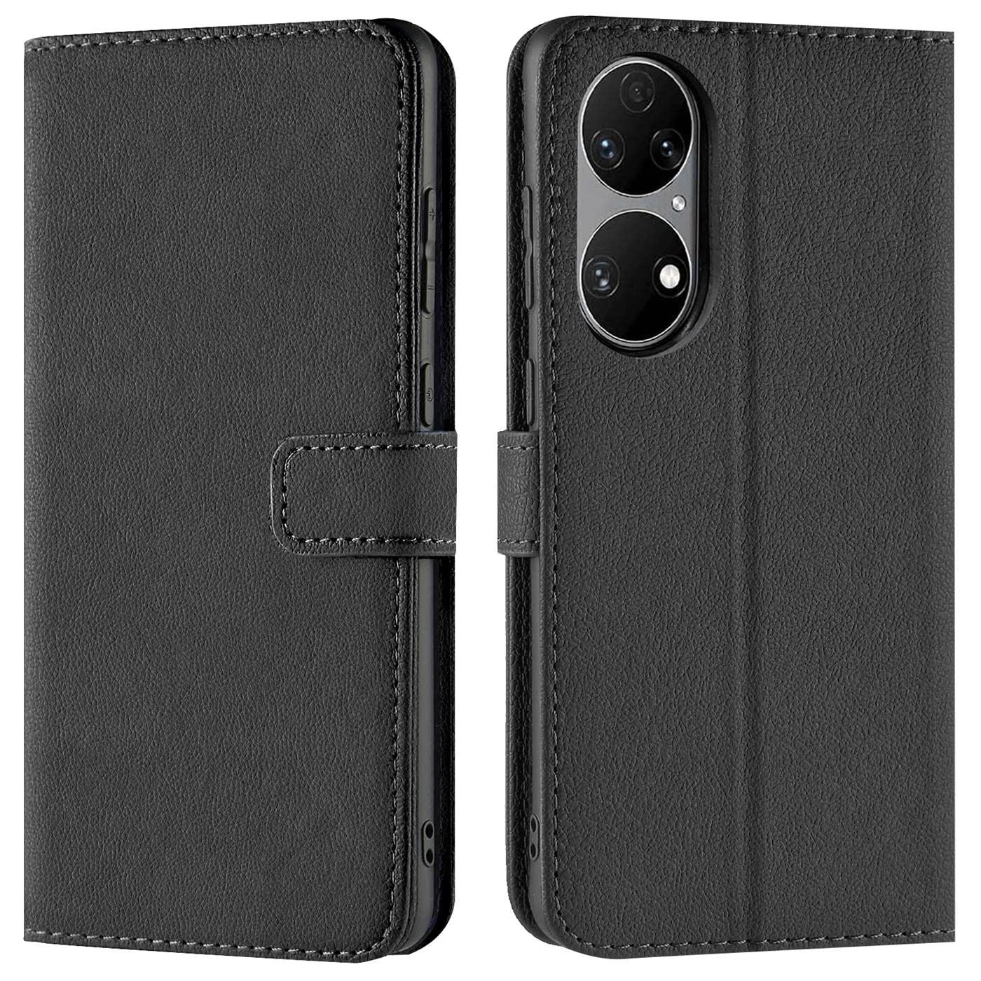 Verco Wallet Case for Huawei P50 Pro Book Cover with Magnetic Closure compatible with Huawei P50 Pro Flip Case with Card Slots Faux Leather