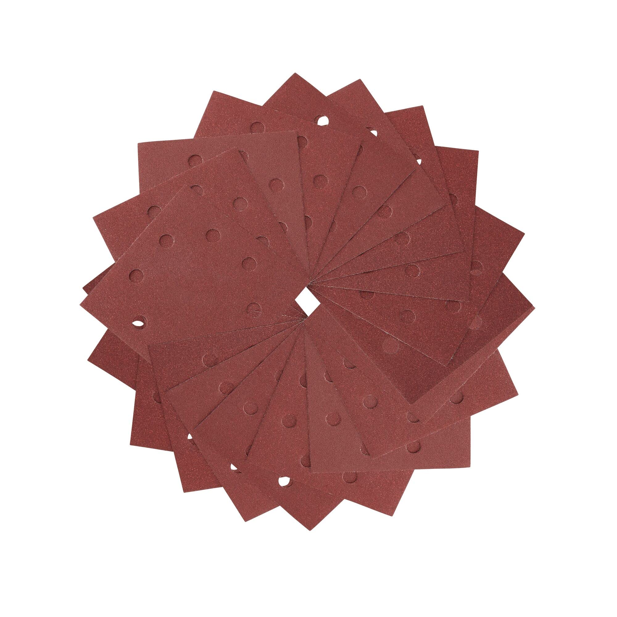 Dewalt Papier ścierny (Klettfix 115 x 115 mm, K240, perforowany (8 otworów w kształcie pierścienia), uniwersalne drewno/kolor - szlifowany na sucho) DT3035-QZ