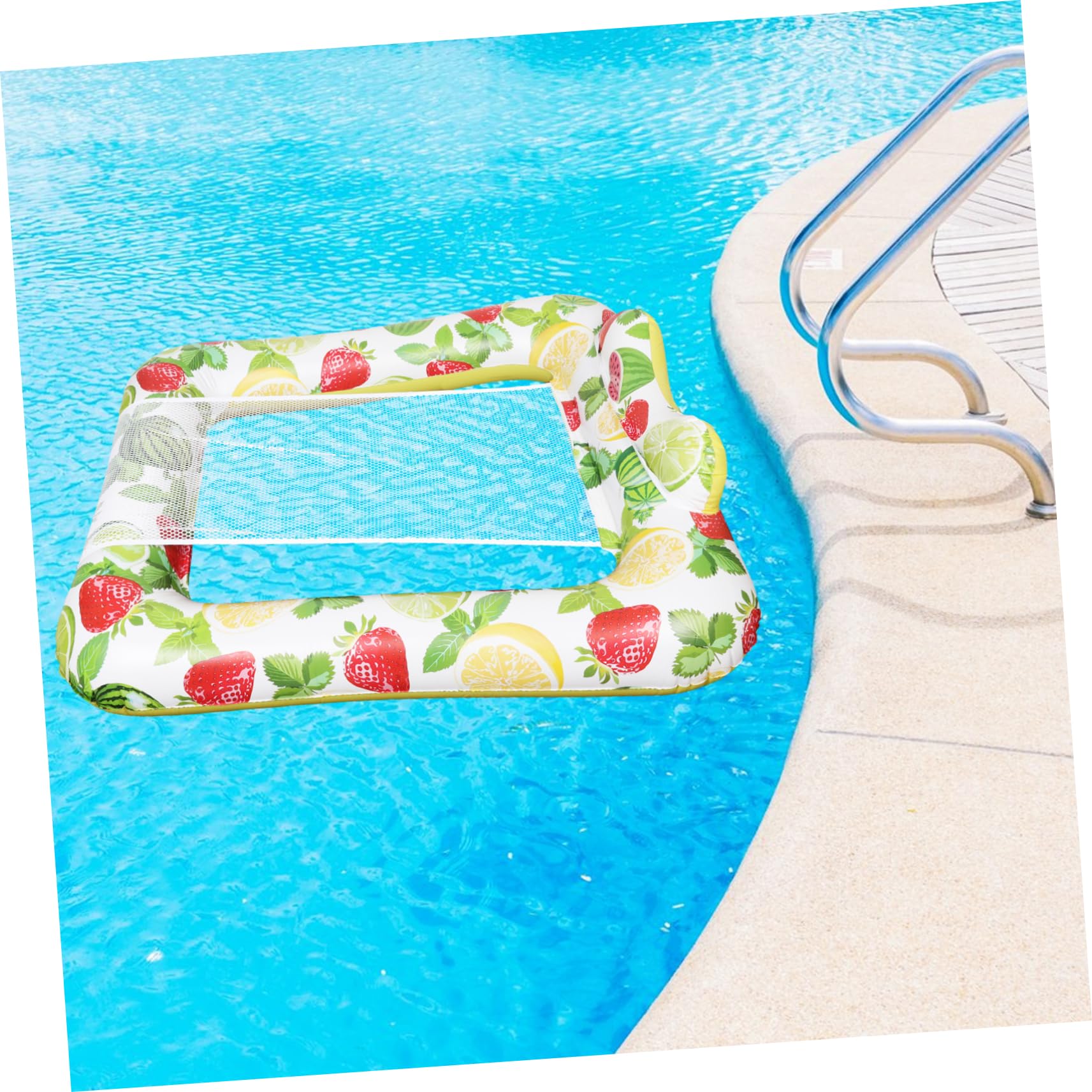 Tumbona Flotante Cuadrada de PVC para Piscina, Adulto