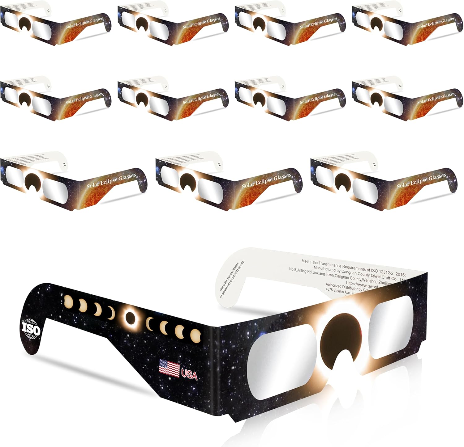 Lunettes Solar Eclipse appareils 2024, 12 Pack CE et Togo Ubuy