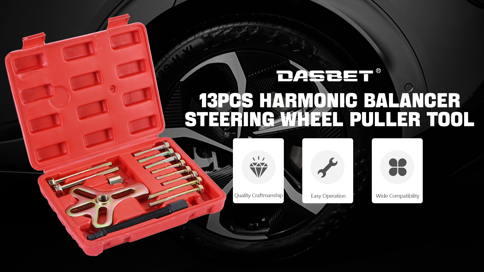 Kit Extracteur De Volant Moteur 13 Pièces - Référence YT-8013, Neuf, Livraison Gratuite