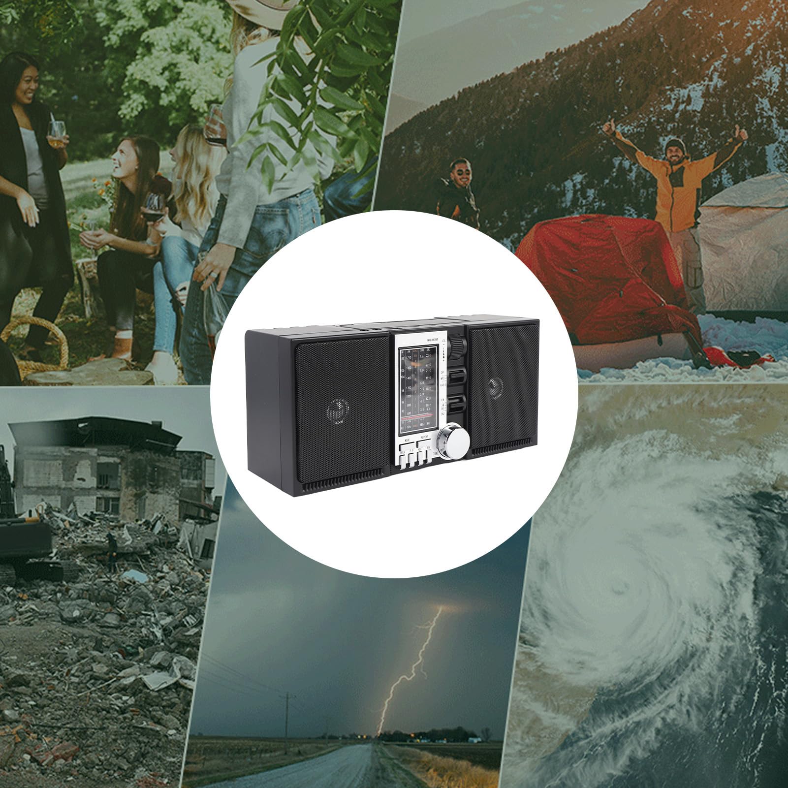 Radio Portátil 4 En 1 Con Bluetooth Y Gran Sonido – AM, FM, Onda Corta, USB, Tarjeta, Ideal Para Emergencias Y Viajes