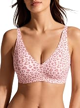 PoseFree Women's Jelly Bra Wireless Plunge Bralette Comfy T Shirt Bra