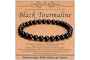 Tranquil Touch: 6mm Natural Black Tourmaline Bracelet for Peace and Serenity