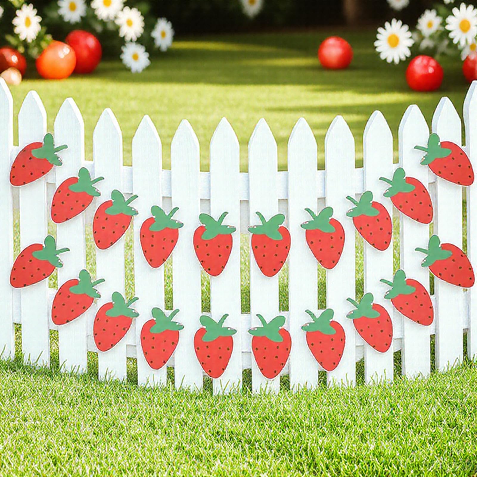 Bannière Photo Mensuelle Fraise – Bannière Mensuelle Pour 1er Anniversaire De Bébé Fille 12 Mois – Guirlande De Fanions Pour Premier Anniversaire, Fête Prénatale, Baies