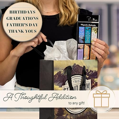 Miniatura 6 de Christian Art Gifts - Juego de 6 separadores de lectura magnéticos con versículos de la Biblia en inglés