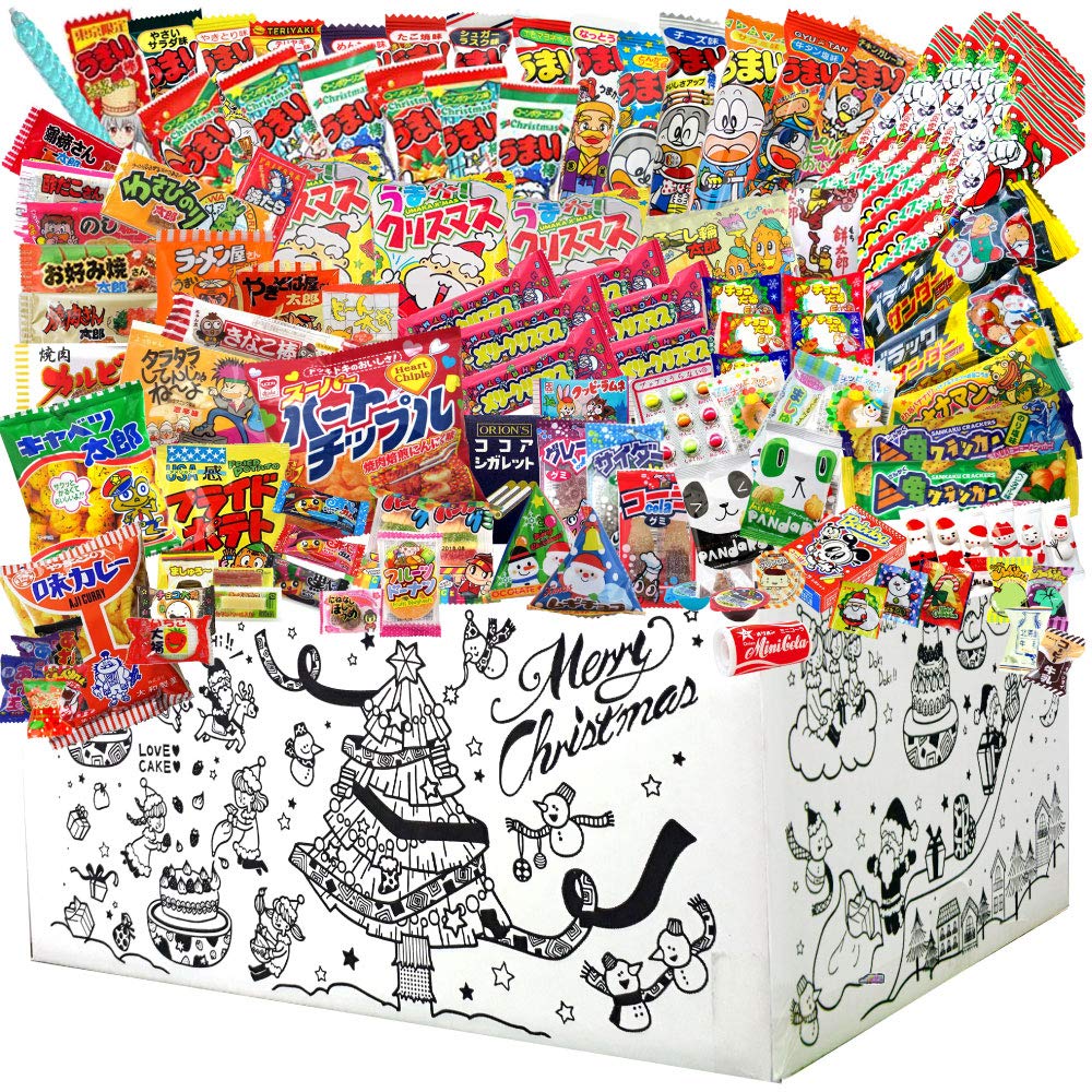 Amazon クリスマス お菓子 詰め合わせ 駄菓子 170点 セット うまい棒 子供 Christmas 限定パッケージ Xmas プレゼント 特選 駄菓子まだ 駄菓子 通販