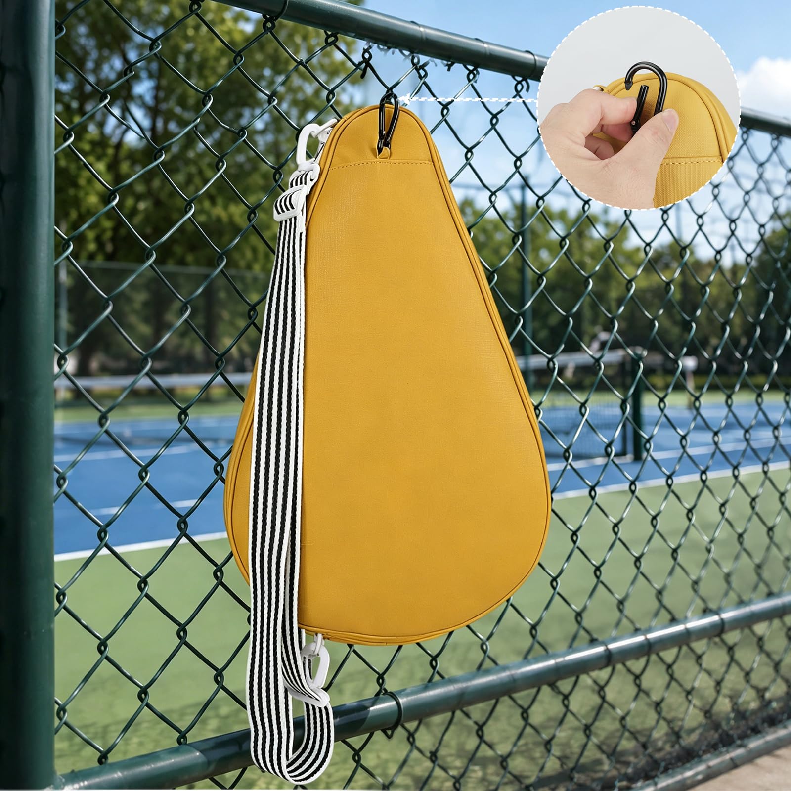 Padel Tasche für 1 Schläger oder 2 Pickleball Paddles, Crossbody Bag