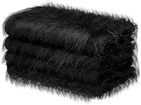 Vista 9 de Jetec 4 piezas de piel sintética blanca de 10 x 20 pulgadas, cuadrados de tela de piel sintética navideña esponjosa, parches de tela de Halloween