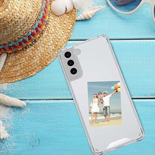 Miniatura 2 de SALAWAT Funda para Galaxy S21 Plus, funda transparente para Galaxy S21 Plus, bonita funda delgada con degradado, funda protectora de TPU reforzada,