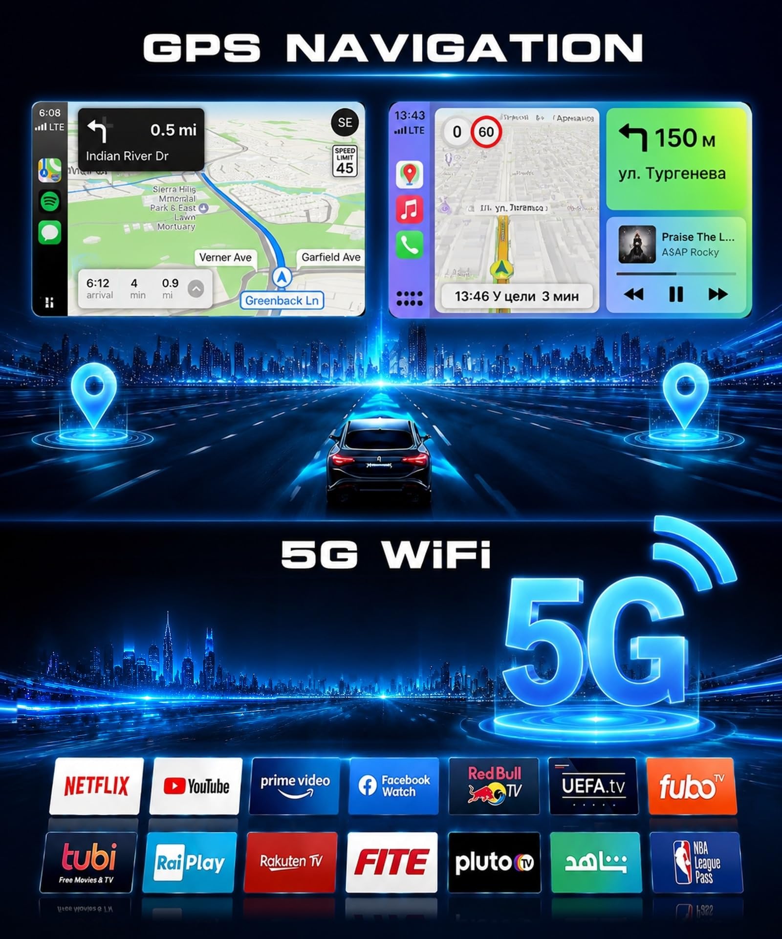 Autoradio per Fiat Punto/Grande Punto 2005-2009 Linea 2007-2011,4G+64G Car Stereo Carplay Wireless/Android Auto,7” IPS Schermo con Bluetooth 5G-WiFi GPS FM RDS DSP SWC +AHD Telecamera