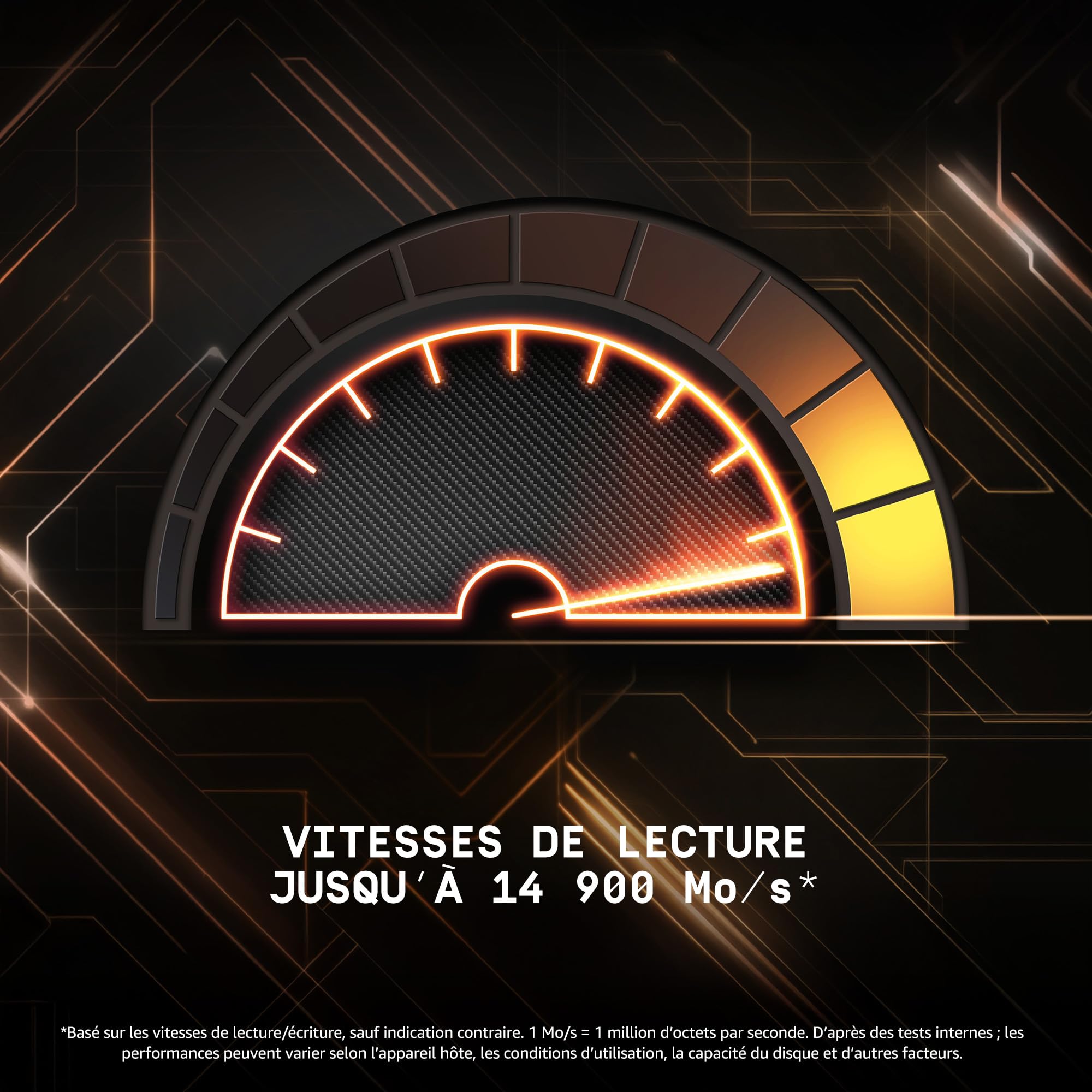 WD_Black SN8100 PCIe Gen 5, NVMe SSD 2 to (Jusqu'à 14 900 Mo/s / 14 000 Mo/s Vitesses en Lecture/d'écriture séquentielle, avec dissipateur Thermique, M.2 SSD, Jusqu'à 1 200ToW) Powered by SANDISK