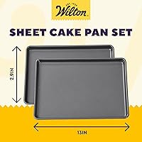Vista 2 de Wilton Easy Layers - Bandeja rectangular para tartas, juego de 2 bandejas para hornear, acero