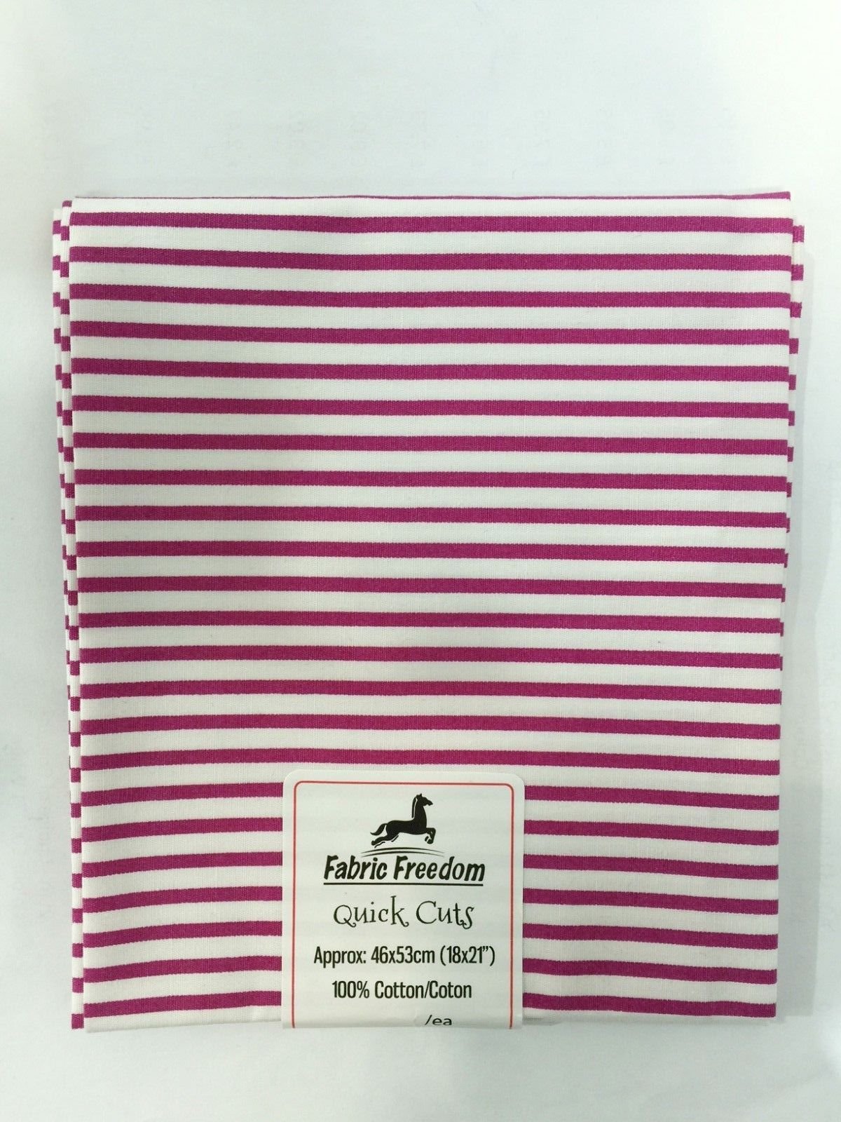Dark Purple | 100% Cotton Poplin Fabric 1 Fat Quarter 2mm Candy Stripes 46cm x 53cm (18" x 21") Patchwork Quilting Material Dressmaking Quick Cuts