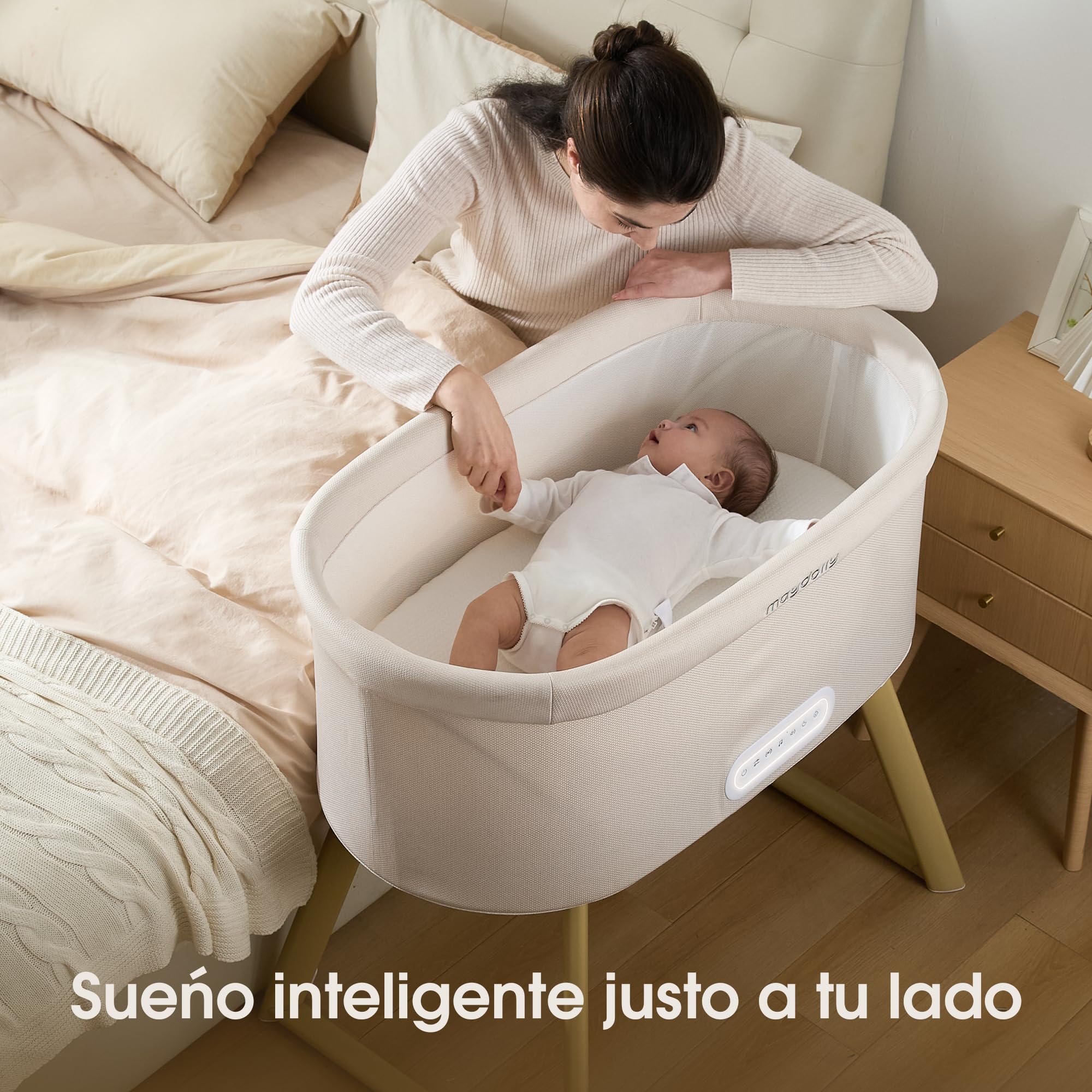 Maydolly Cuna eléctrica - Minicuna colecho bebé para Cama de Matrimonio