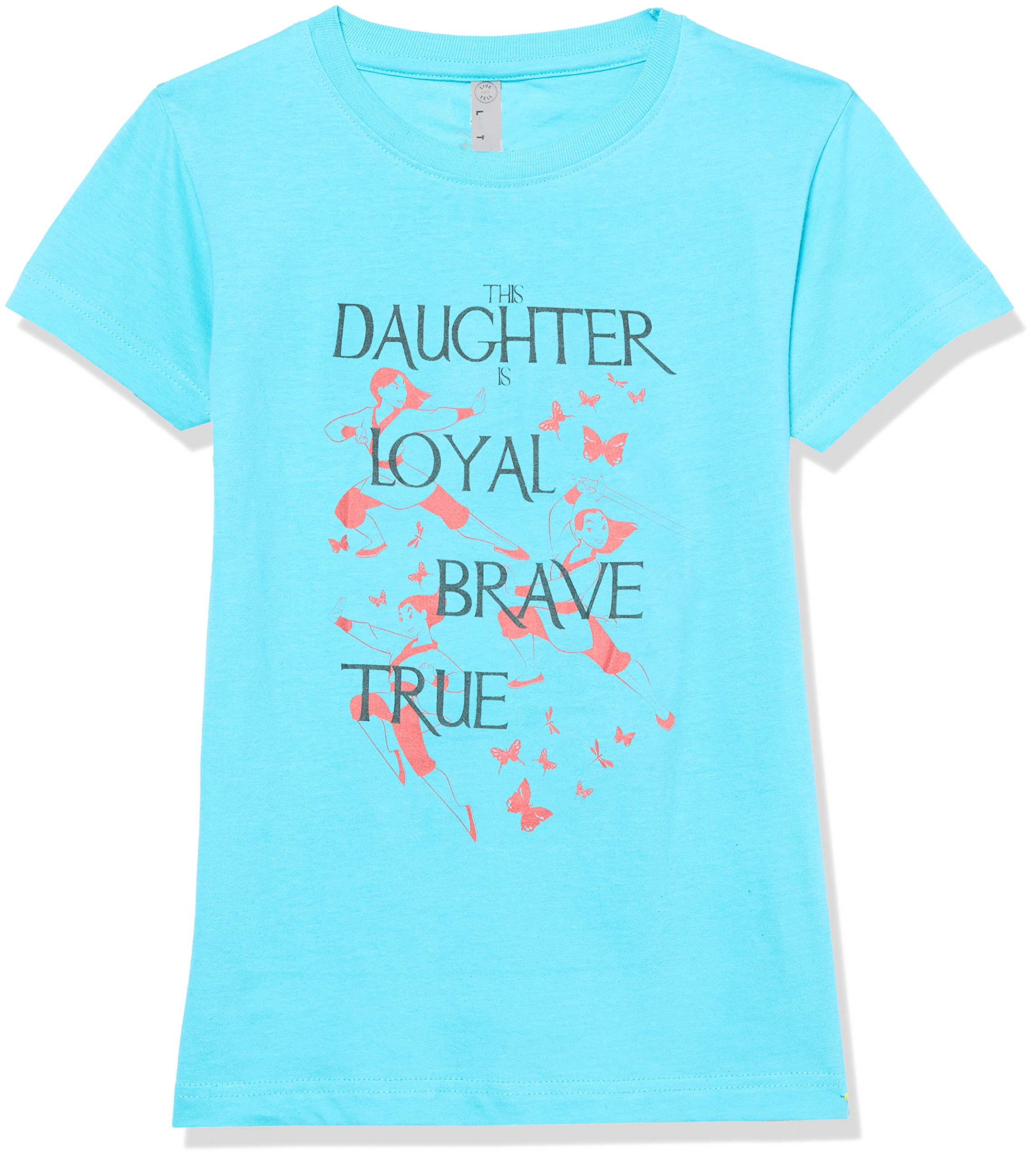 T-shirt Mulan Disney fille résistant imprimé Loyal Brave True - 3
