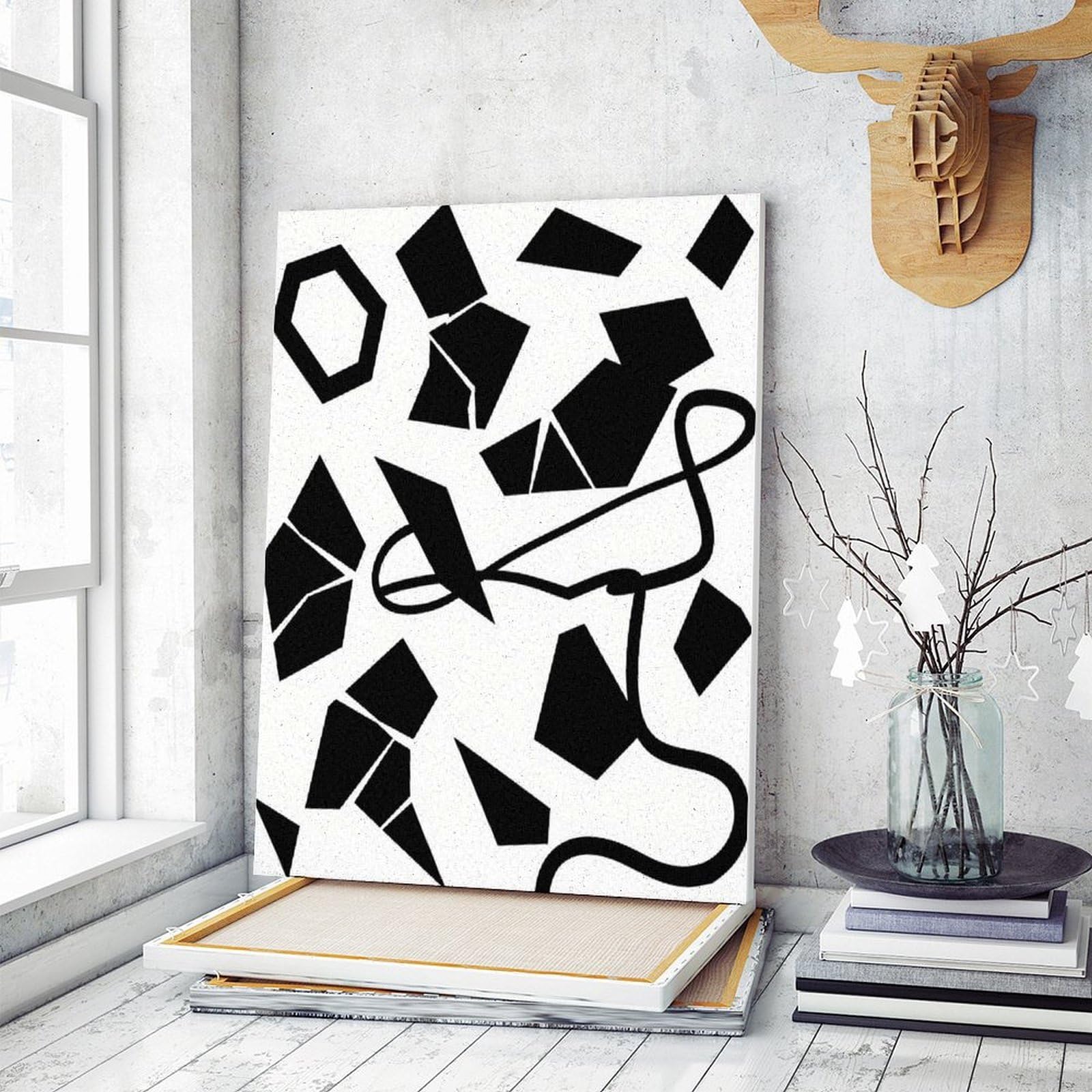 KOAYUBFC Geometrie Malen nach Zahlen Kit für Erwachsene Anfänger Erwachsene Malen nach Zahlen Kits auf Leinwand DIY Acryl Ölfarben Malerei mit Pinseln für Geschenk Home Wall Decor